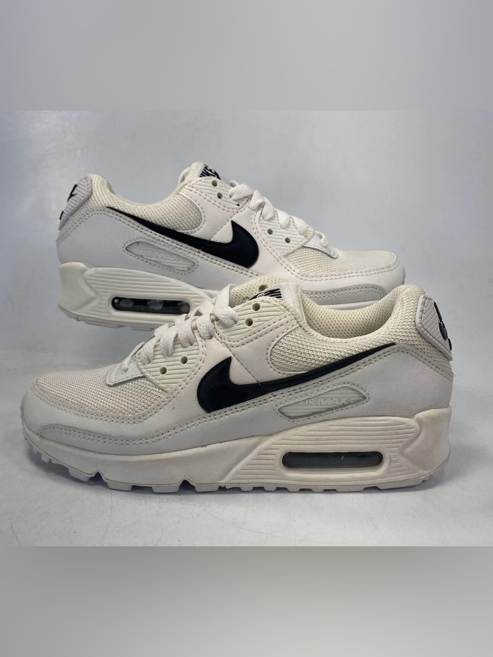 Nike Air Max 90 White Black CQ2560-101 Sneakers Shoes-Womens 9 OR Mens 7.5